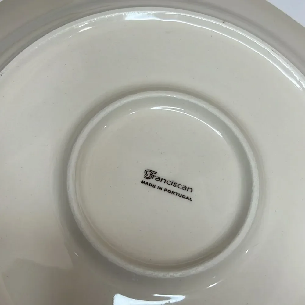 Franciscan Flora Rosa Red Charger Plate Portugal 12 In Round Scalloped Swirl